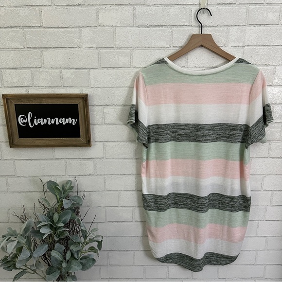 MARKET & SPRUCE Stitch Fix Striped Scoop Neck Tee Shirt - Picture 6 of 9